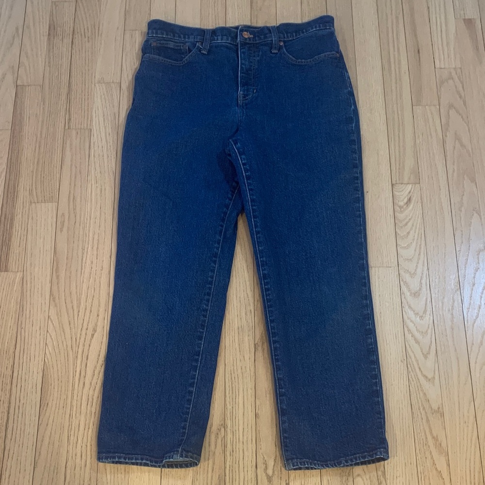 J. Crew High Rise ‘90s Classic Straight Fit Jeans Size 30 Dark Wash